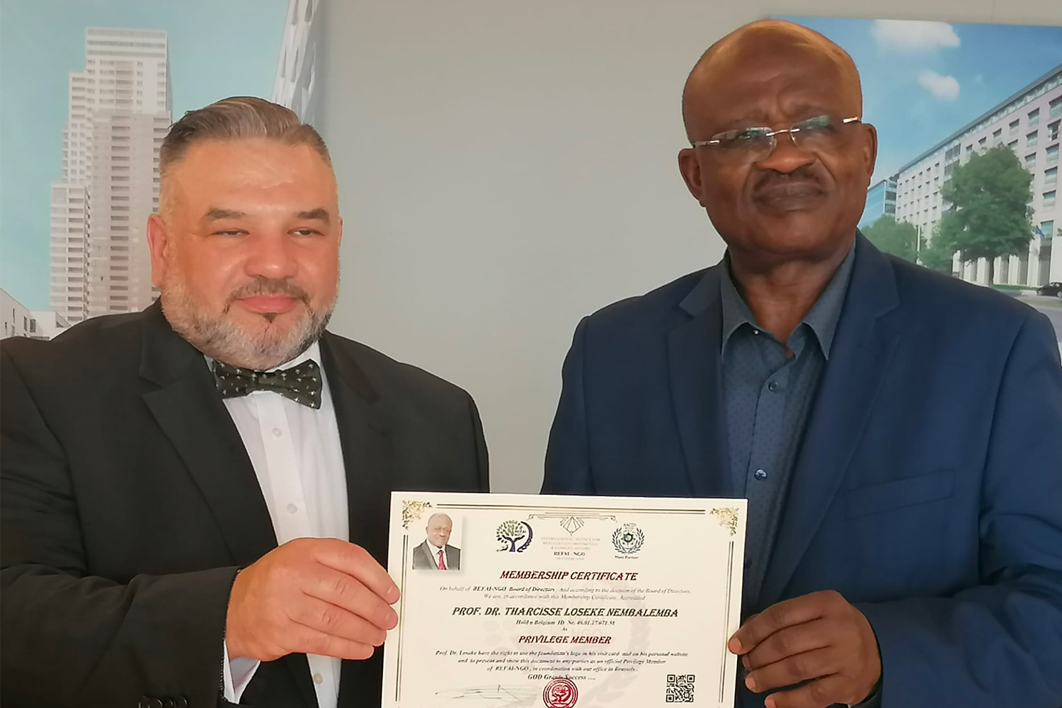 19 June 2021 &#8211; Accreditation Of Prof. Dr. Tharcisse Loseke Nembalemba – Democratic Republic Of Congo as Privilege Membe
