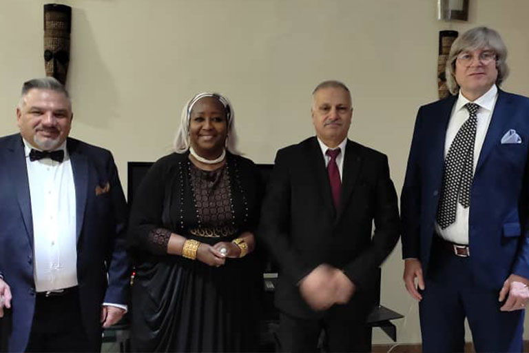 Visit to H.M. Queen Sheba III <br><br>17 Oct 2021 to 01 Nov 2021 – The official delegation of the Arab-African Council and the Swiss organization REFAI-NGO to Central Africa