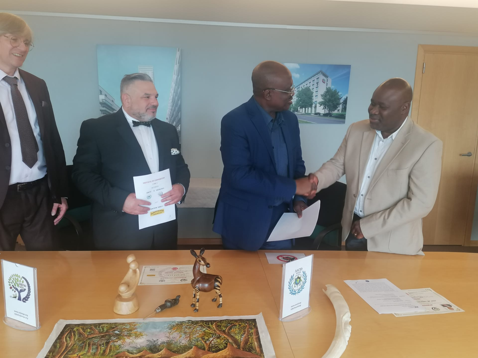 19 of June 2021 signing the Protocol of Cooperation between REFAI-NGO &#038; KATOPA Sarlu for developing projects in DRC