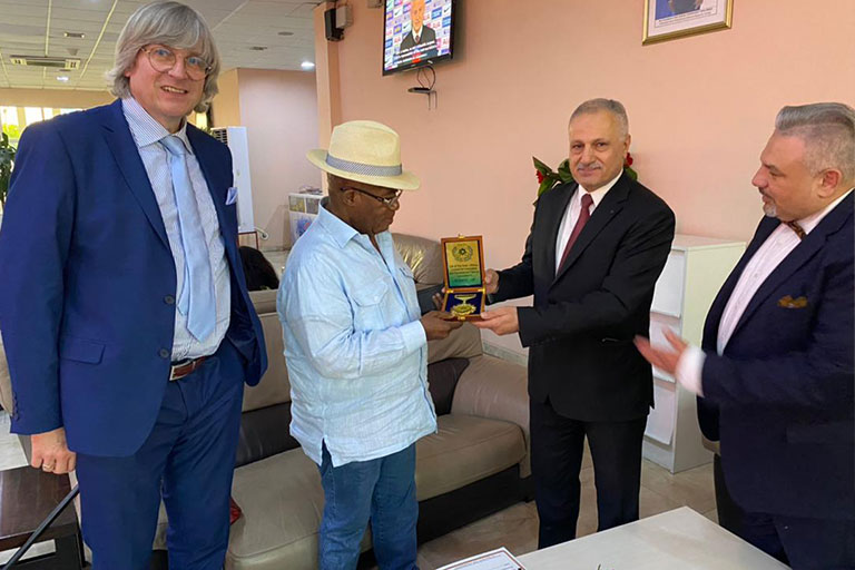 Signature of Protocol of Cooperation with the Minister of Social Affairs &#8211; DRC <br><br>17 Oct 2021 to 01 Nov 2021 &#8211; The official delegation of the Arab-African Council and the Swiss organization REFAI-NGO to Central Africa