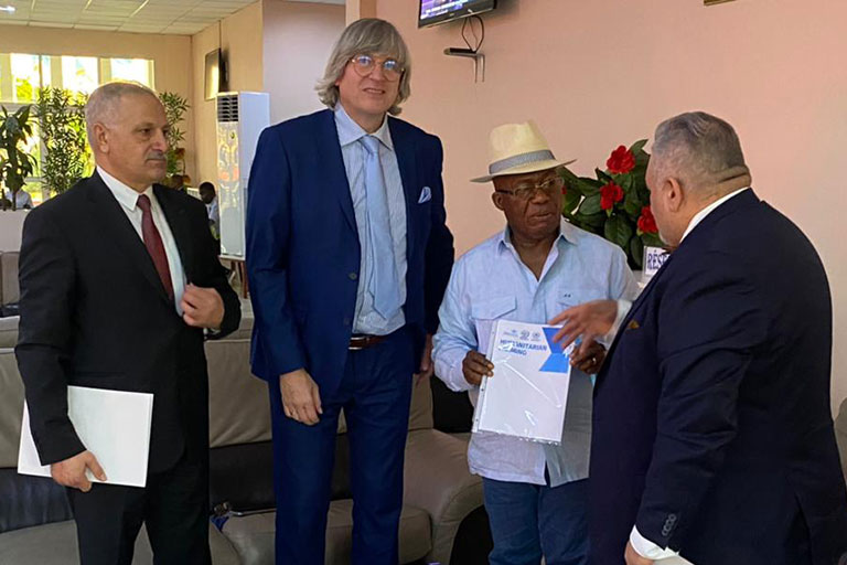 Official handover to the Minister of Social Affairs of the One Million Hectares Project of Humanitarian Farms, Agriculture and Animal Husbandry <br><br>17 Oct 2021 to 01 Nov 2021 &#8211; The official delegation of the Arab-African Council and the Swiss organization REFAI-NGO to Central Africa