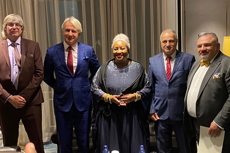 Her Majesty Queen Sheba, Vice President of AACID, visited the residence of the delegation of AACID and REFAI-NGO in Kinshasa <br><br>17 Oct 2021 to 01 Nov 2021 – The official delegation of the Arab-African Council and the Swiss organization REFAI-NGO to Central Africa