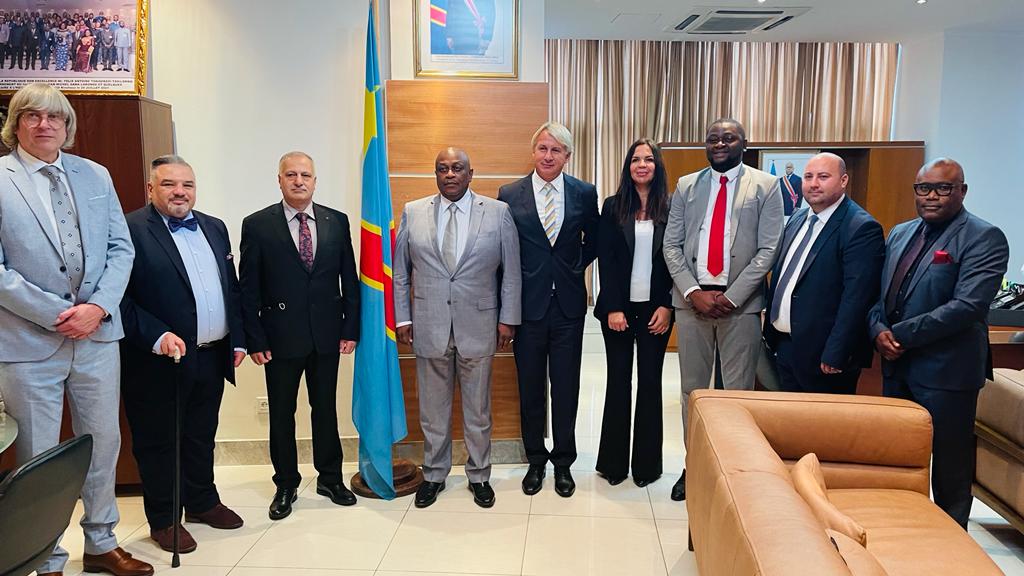 Meeting with Minister of Health &#8211; DRC <br><br>17 Oct 2021 to 01 Nov 2021 &#8211; The official delegation of the Arab-African Council and the Swiss organization REFAI-NGO to Central Africa
